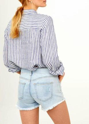 Трендові світлі шорти з бахромою та необробленим краєм denim co р. s - м
