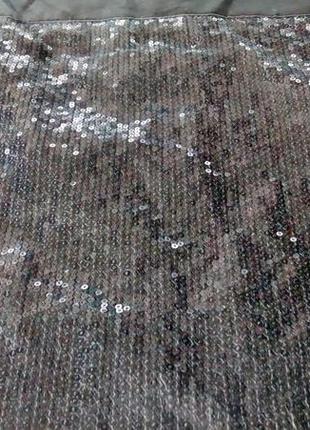 Летняя мини юбочка пайетка черная5 фото