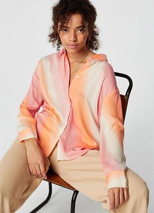 Сорочка омбре рожева