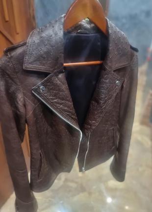 Эксклюзивная элитная куртка косуха из кожи стауса 100%5 фото