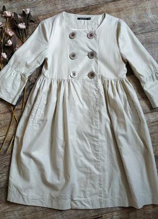 Тренч платья из льна в бежевом цвете от atmosphere