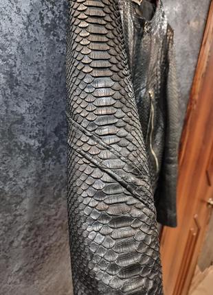 Дизайнерска куртка питон из кожи королевского потолка рептилия змея5 фото