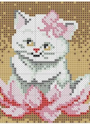 Алмазная вышивка  кошка в цветах кот кошка радужный  полная выкладка мозаика 5d наборы 16x20 см