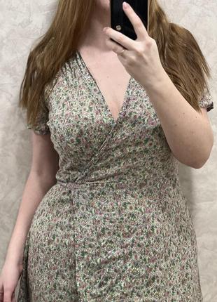 Бавовняне плаття на запах сукня халат7 фото