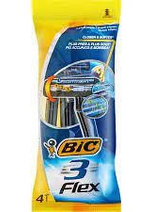 Станки одноразовые 4 шт. для бритья bic flex 3