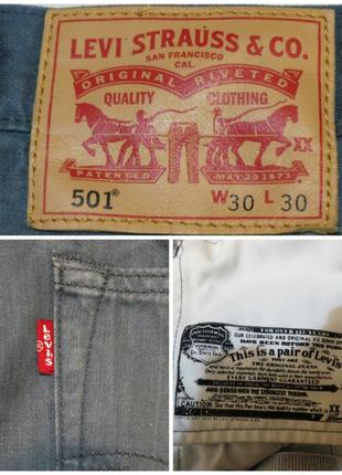 Джинси levis левіс 501 розмір w30 l305 фото