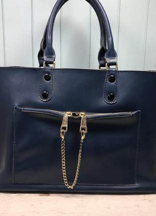 Женская кожаная сумка черная voee vodd жіноча шкіряна чорна трансфномер шоппер2 фото