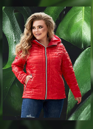 Женская весенняя демисезонная стильная куртка весна осень красная зеленая оливка на весну деми батал больших размеров2 фото