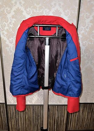 Червноий двубортний короткий жакет zara6 фото