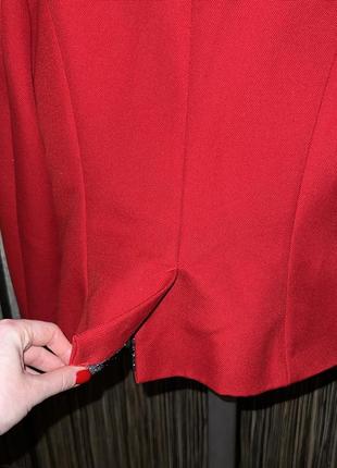 Червноий двубортний короткий жакет zara4 фото