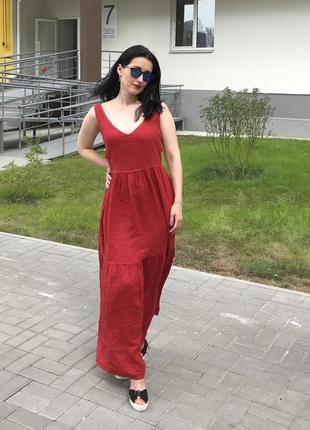 Льняное платье wiya (италия) размер s-l2 фото