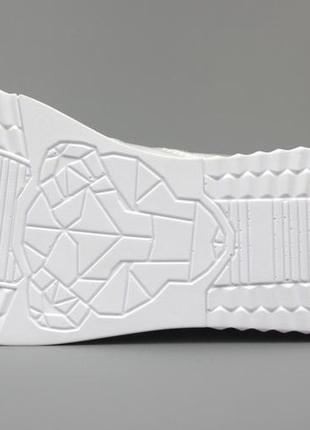 Белые летние кроссовки кожа с сеточкой женская обувь повседневная на легкой подошве cosmo shoes classic white10 фото