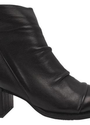 Ботинки женские из натуральной кожы,черные,на небольшом каблуке,турция sattini, 392 фото