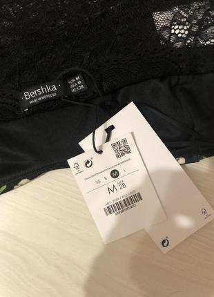 Кружевной цветочный топ bershka, р. m5 фото