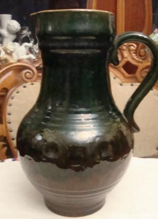Старинный кувшин глечик глазурь керамика ссср