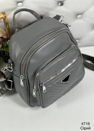 Рюкзак-сумка  екошкіра,  розмір середній6 фото