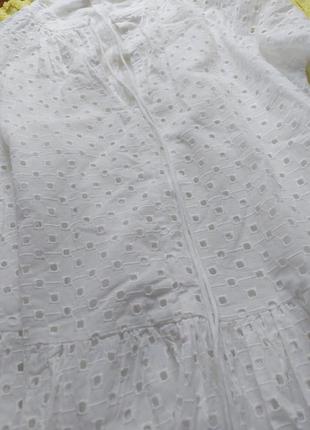 Белое платье с рукавом-фонариком asos m-s6 фото