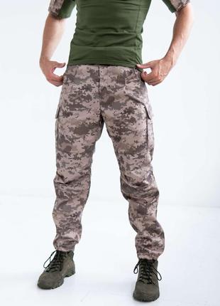 Тактичні військові штани літні світлі сірі піксель зсу1 фото