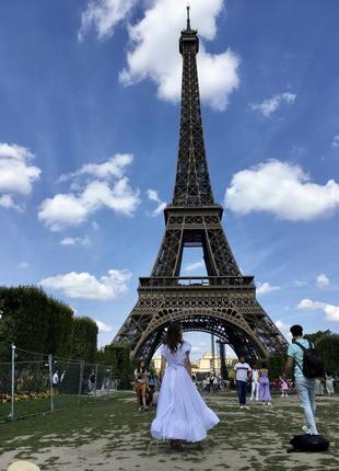 Красивое белое платье платье-миди l укр. производителя la feminite dress1 фото