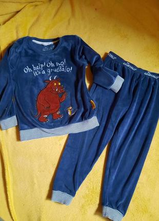 Мягкий костюм  домашній піжама m&s груфало gruffalo грюффало синя