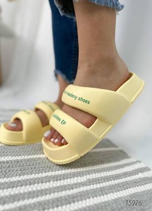 Шлепанцы женские, желтый,