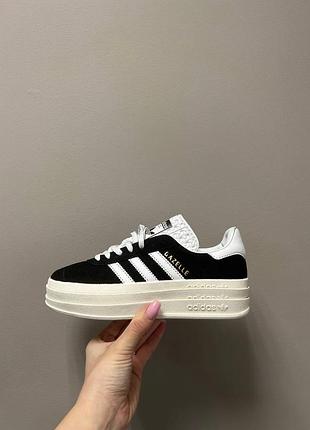 Кроссовки adidas gazelle platform black