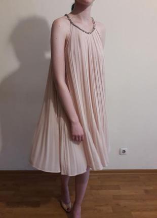 Вечернее платье цвета пудры4 фото