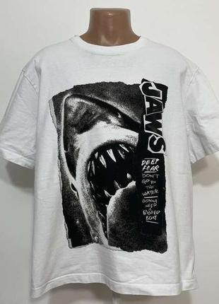 Футболка jaws, universal city, h&m, 100% бавовна, xl-xxl, стан дуже гарний
