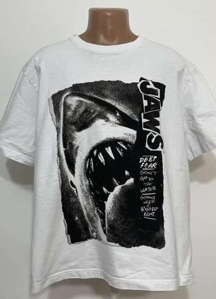 Футболка jaws, universal city, h&m, 100% хлопок, xl-xxl, состояние очень хорошее