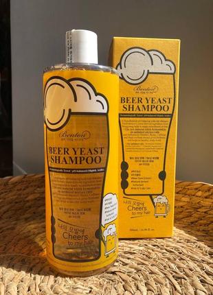 Шампунь с пивным дрожжами для укрепления и восстановления волос benton beer yeast shampoo1 фото