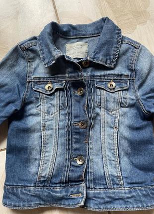 Джинсова курточка zara 110-116см 4-5-6 лет2 фото