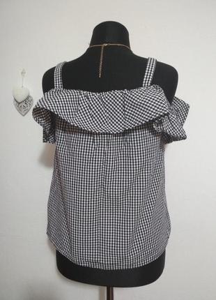 Фирменная натуральная котоновая блуза с открытыми плечами, супер качество!!!3 фото