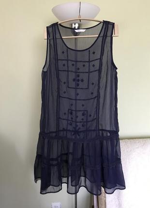 Прозоре синє плаття оверсайз