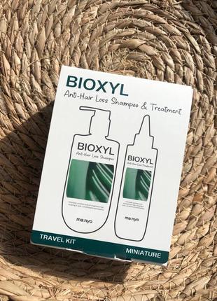 Набор против выпадения волос manyo bioxyl anti-hair loss shampoo &amp; treatment1 фото