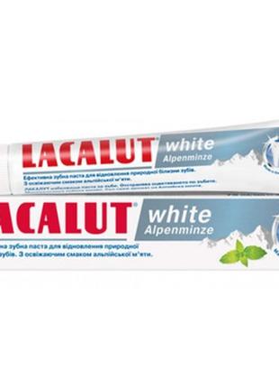 Зубная паста lacalut white альпийская мята 75 мл (4016369699249)