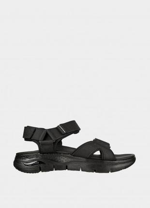Чорні чоловічі сандаліі skechers / оригінальні сандаліі скечерс