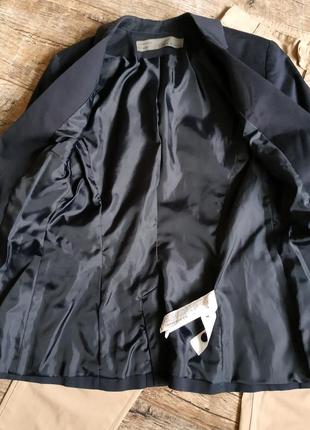 Блейзер пиджак по типу фрака от zara/темно синий/черный-xs-ка7 фото