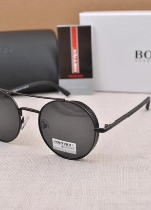 Фирменные солнцезащитные круглые очки с шеромой matrix polarized mt84364 фото