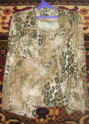Майка + блузка в тигровий принт