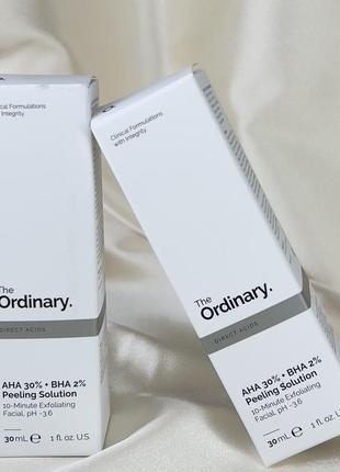 The ordinary - aha 30% + bha 2% peeling solution - кислотний пілінг для обличчя