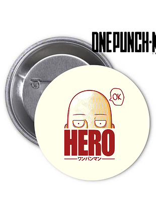 Значок аниме one punch man человек одного удара ванпанчмен