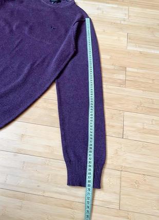 Натуральный,хлопковый темно-фиолетовый свитер6 фото