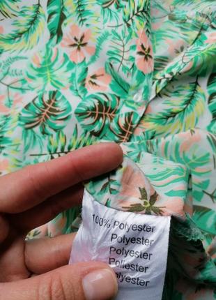 Блузка с тропическим принтом в подарок5 фото