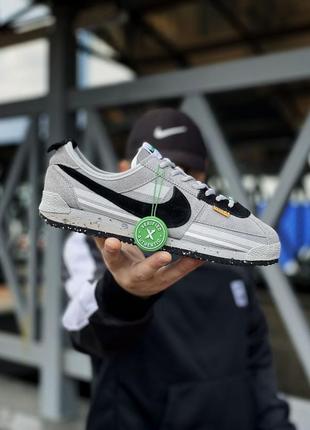 Nike cortez grey and white sale