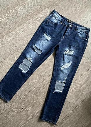 🔔новые джинсы мом с рваностями realty jeans 42/xl