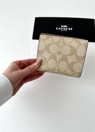 Coach small morgan wallet брендовий шкіряний гаманець кошельок шкіра коуч коач на подарунок дівчині на подарунок дружині2 фото