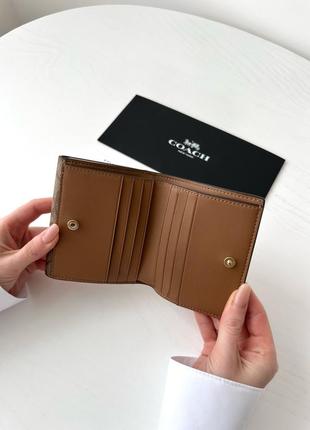 Coach small morgan wallet брендовий шкіряний гаманець кошельок шкіра коуч коач на подарунок дівчині на подарунок дружині3 фото