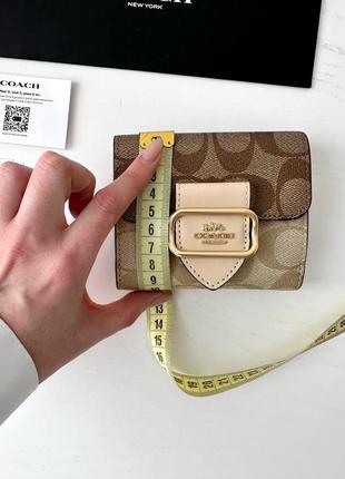 Coach small morgan wallet брендовий шкіряний гаманець кошельок шкіра коуч коач на подарунок дівчині на подарунок дружині7 фото