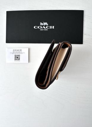 Coach small morgan wallet брендовий шкіряний гаманець кошельок шкіра коуч коач на подарунок дівчині на подарунок дружині9 фото