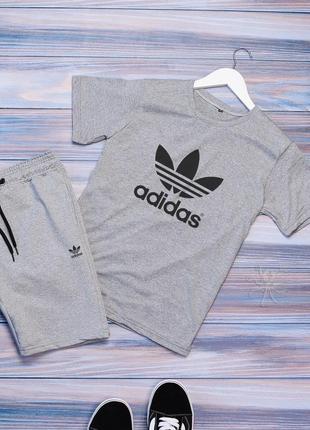 Летний мужской спортивный трикотажный костюм adidas